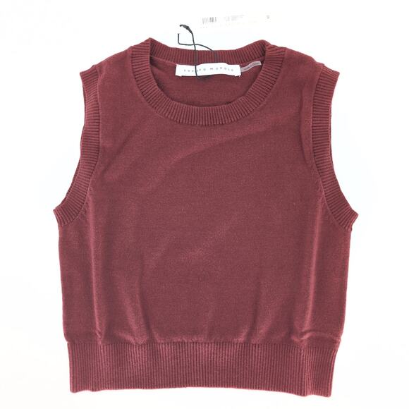 Susana Monaco Womens Crop Sweater Jumper Top in Terracotta - Size XS - NEW - Picture 11 of 14